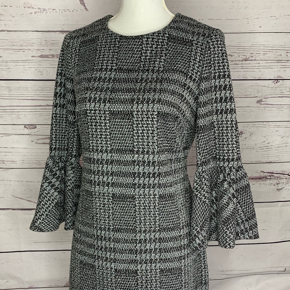 Calvin Klein black/gray tweed dress size 8